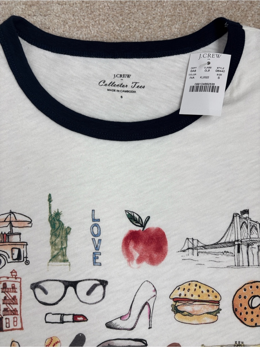 J. Crew NWT New York collector tee, size Small - Picture 4 of 9